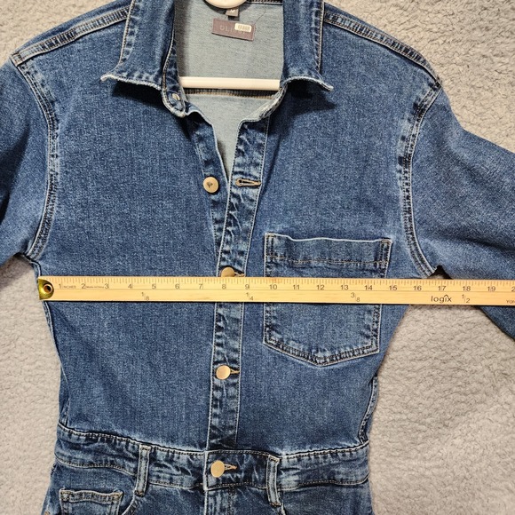 DL1961 Freja Denim Jumpsuit‎ Utility in Tripoli Sz Medium Straight Leg Romper - Picture 4 of 8